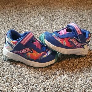 Saucony Kids' Blue and Pink Sneakers